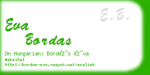 eva bordas business card